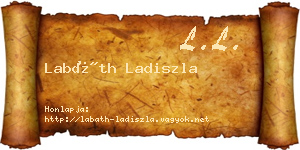 Labáth Ladiszla névjegykártya